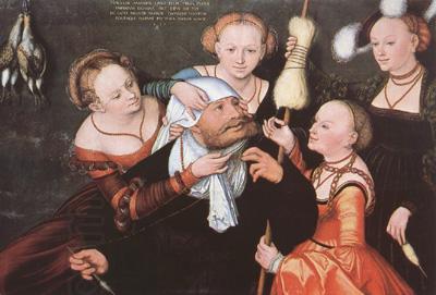 CRANACH, Lucas the Elder Hercules and Omphale (mk08) China oil painting art